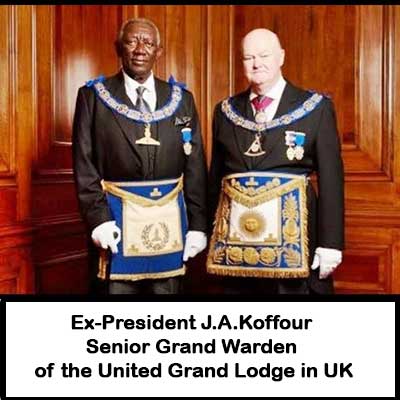 Ex-President J. A. Kuffour is awarded senior grand warden of the Freemason UK